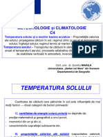 Meteorologie Și Climatologie C4: Temperatura Solului Şi A Marilor Bazine Acvatice