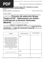 Gmail - Del Proceso de Selección Grupo Tragsa 41787 - Diplomatura y - o Grado - Contratación y Asuntos Generales (Madrid)