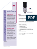 MBS1250 Heavy Duty Pressure Transmitter: Features Principle of Operation