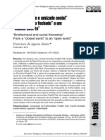 "Fraternidade e Amizade Social"de Um "Mundo Fechado" A Um "Mundo Aberto"