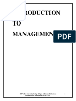 Introduction To Management