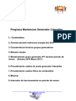 Programa Mantencion 2016 Generador Caterpillar 1800 KW