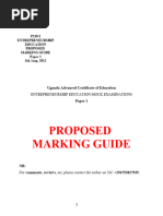 P230/1 Entrepreneurship Education Proposed Marking Guide Paper 1 Jul./Aug. 2012