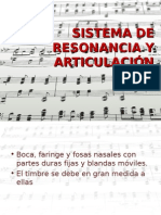 Sistema de Resonancia Y Articulación