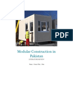 Modular Construction in Pakistan Literature Review Sample