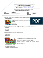 Soal Pas Kelas 1 Tema 1 2021