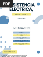 Resistenica Eléctrica, Resisitvidad y Ohmometro