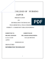 It, Tele-Medicine & Tele-Nursing