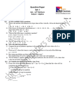 Algebra - Set I QP (23-24)