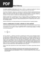 Molecular Orbital Theory