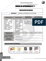 Experiencia 1 Separata 2023 Religión 5TH I Trim