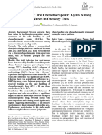 Safe Handling of Oral Chemotherapeutic Agents Among Nurses in Oncology Units