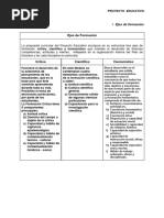 Ejes de Formación - RESUMEN