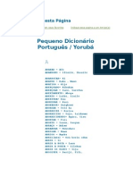 Livro - Dicionário de Português e Iorubá