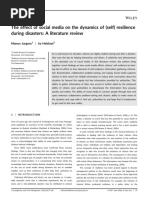 Contingencies Crisis MGMT - 2017 - Jurgens - The Effect of Social Media On The Dynamics of Self Resilience During