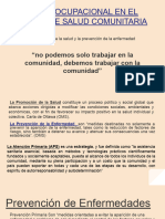 Terapia Ocupacional en El Trabajo de Salud Comunitaria