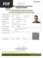 Certificado Único Digital de Antecedentes Policiales: Sistema Ed-1