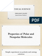 2.1 Properties of Polar and Nonpolar Molecules