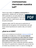 Genes y Cromosomas: ¿Cómo Determinan Nuestra Vida y Salud? - Cuestión de Genes