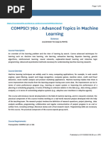 COMPSCI 760 - 2023 Semester Two - Advanced Topics in Machine Learning