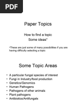 Term Paper Topics