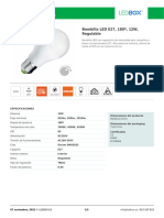 Bombilla LED E27, 180º, 12W, Regulable