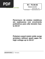 NI 75.30.02 - E04 - Feb14 - PARARRAYOS DE ÓXIDOS METÁLICOS SIN EXPLOSORES ENVOLV. POLIM. HASTA 36kV