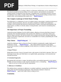 M.ed Thesis Format