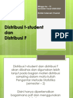 Distribusi T-Student Dan F