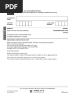 Cambridge International Advanced Subsidiary and Advanced Level