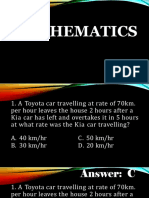 GenEd Math Actual Board Exam Items