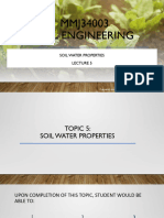 Soil Water Properties