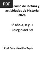 Cuadernillo de Lectura y Actividades de Historia 2024 1° Año