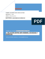 Actividad 1. Relación Entre Ser Humano, Sociedad y Derecho