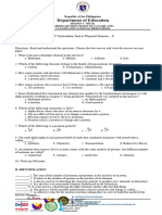 Summative Test in Physical Science