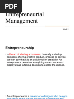 Entrepreneurial Management Week 2