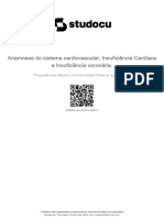 Anamnese Do Sistema Cardiovascular Insuficiencia Cardiaca e Insuficiencia Coronaria