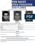 FBI Releases Age-Progression Photo of Fugitive Alexis Flores