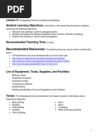 Recommended Resources:: Unit E: Lesson 5: Student Learning Objectives