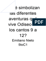 ¿Qué Simbolizan Las Diferentes Aventuras Qué Vive Odiseo en Los Cantos 9 A 12