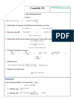 Devoir N2 Semestre 1 Maths 2eme Bac Sciences PC Word Modele - 1