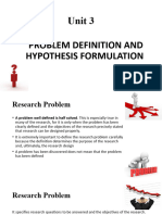 Unit 3 Problem Def and Hypothesis