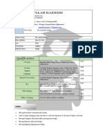 Resume of Azizullah Karimi