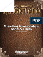 Matt Tuozzo's Magicland - Miscellany Memorandum, Food & Drink