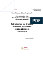 Programa Estrategias de Trabajo Docente 4° Semestre.