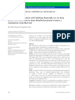 Chang2015 - Effects of An Intervention With Drinking Chamomile Tea On Sleep Quality and Depression