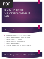 IE 322 Lab 3 Compact Form Using Data