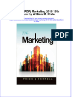 Marketing 2016 18Th Edition by William M Pride Full Chapter