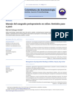 Revista Colombiana de Anestesiología: Manejo Del Sangrado Perioperatorio en Ni Nos. Revisión Paso A Paso