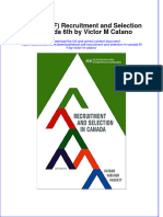 Recruitment and Selection in Canada 6Th by Victor M Catano Full Chapter